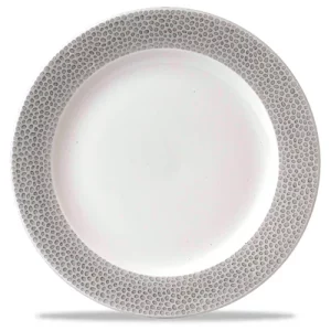 Churchill Isla Spinwash Shale Grey Profile Footed Plate 23.4cm/9.19"