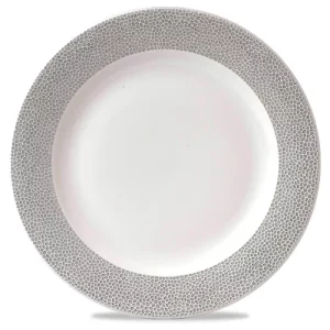 Churchill Isla Spinwash Shale Grey Profile Wide Rim Plate 30.5cm/12"