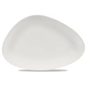 Churchill Lotus White Triangle Chefs' Plates 20.5 x 30.5cm/8.06 x 12"