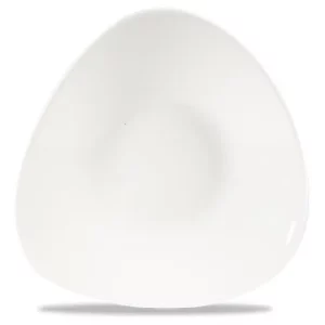 Churchill Lotus White Triangle Shallow Bowl 8.25 x 8.25"