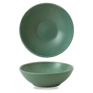 Churchill Nourish Andorra Green Contour Shallow Bowl 260ml/9oz