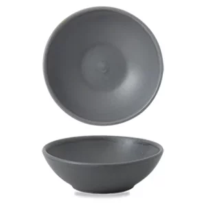 Churchill Nourish Seattle Grey Contour Shallow Bowl 200ml/7oz