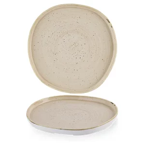 Churchill Nutmeg Cream Organic Walled Plate 21cm/8.25"