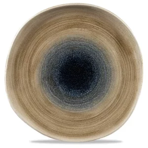 Churchill Stonecast Aqueous Bayou Round Trace Plate 26.4cm/10.38"