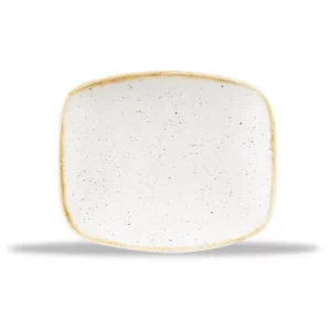 Churchill Stonecast Barley White Oblong Chefs' Plate 12.6 x 15.4cm/4.94 x 6.06"