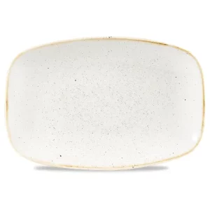 Churchill Stonecast Barley White Oblong Chefs' Plate 15.7 x 23.7cm/6.13 x 9.31"