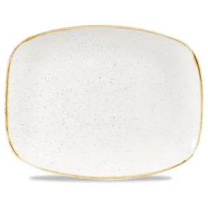 Churchill Stonecast Barley White Oblong Chefs' Plate 20.2 x 26.1cm/7.94 x 10.25"