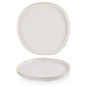 Churchill Stonecast Barley White Organic Walled Plate 25.5cm/10"