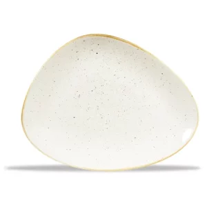 Churchill Stonecast Barley White Triangle Chefs' Plate 26.5 x 20.5cm/10.375 x 8"