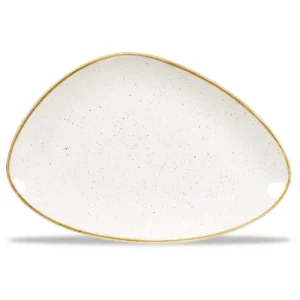 Churchill Stonecast Barley White Triangle Chefs' Plate 30.4 x 20.5cm/12 x 8"