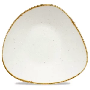 Churchill Stonecast Barley White Triangle Shallow Bowl 21 x 21cm/8.25 x 8.25"