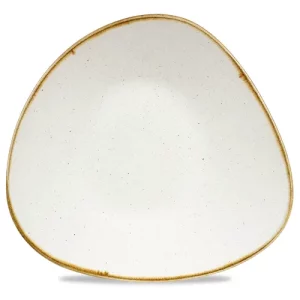 Churchill Stonecast Barley White Triangle Shallow Bowl 27.2 x 26.7cm/10.75 x 10.5"