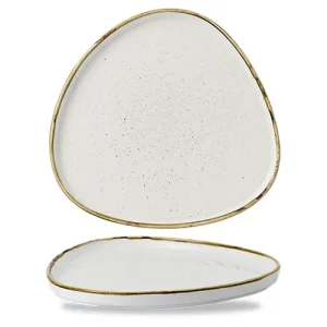 Churchill Stonecast Barley White Triangle Walled Chefs' Plate 26cm/10.25"