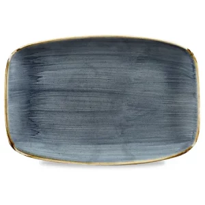 Churchill Stonecast Blueberry Oblong Chefs' Plate 7.81 x 11.75"