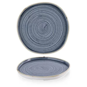 Churchill Stonecast Blueberry Organic Walled Plate 21cm/8.25"