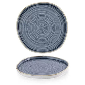 Churchill Stonecast Blueberry Organic Walled Plate 25.5cm/10"