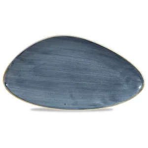 Churchill Stonecast Blueberry Triangle Chefs' Plate 35.5 x 18.8cm/13.75 x 7.375"