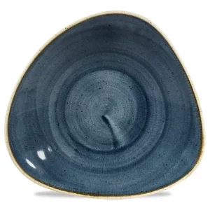 Churchill Stonecast Blueberry Triangle Shallow Bowl 27.2 x 26.7cm/10.75 x 10.5"