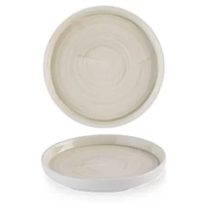 Churchill Stonecast Canvas Natural Walled Plate 15.70cm/6.125"