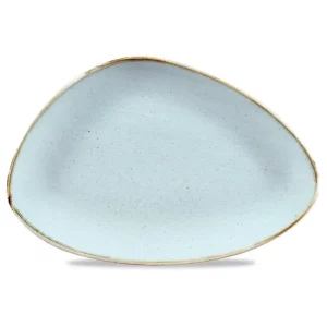 Churchill Stonecast Duck Egg Triangle Chefs' Plate 8.06 x 12"