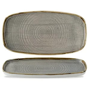Churchill Stonecast Grey Oblong Chefs' Plates 30 x 15.4cm/11.75 x 6"