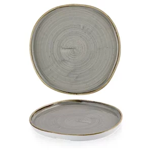 Churchill Stonecast Grey Organic Walled Plate 21cm/8.25"