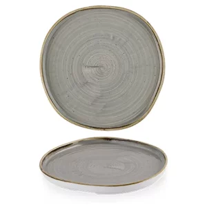 Churchill Stonecast Grey Organic Walled Plate 25.5cm/10"