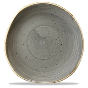 Churchill Stonecast Grey Round Trace Plate 18.6cm/7.31"