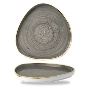 Churchill Stonecast Grey Triangle Walled Chefs' Plate 20cm/7.87"