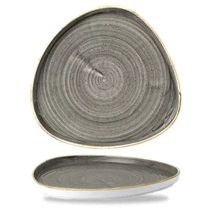 Churchill Stonecast Grey Triangle Walled Chefs' Plate 26cm/10.25"