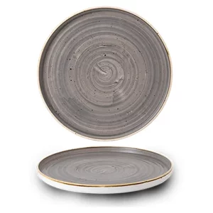 Churchill Stonecast Grey Walled Plate 15.7cm/6.13"
