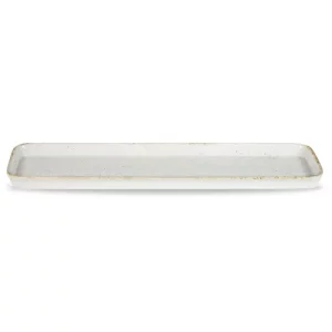 Churchill Stonecast Hints Barley White 2/4 Flat Dish 1.4L/49.27oz