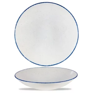 Churchill Stonecast Hints Indigo Coupe Buffet Bowl 5.2L/176oz