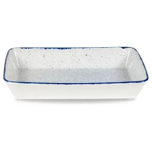 Churchill Stonecast Hints Indigo Oblong Rectangle Baking Dish 3.5L/123.18oz
