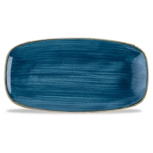 Churchill Stonecast Java Blue Oblong Chefs' Plate 29.8 x 15.3cm/11.69 x 6"