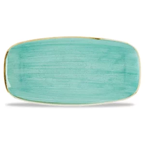 Churchill Stonecast Mint Oblong Chefs' Plate 29.8 x 15.3cm/11.75 x 6"
