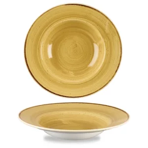 Churchill Stonecast Mustard Profile Wide Rim Bowl Large 468ml/10oz