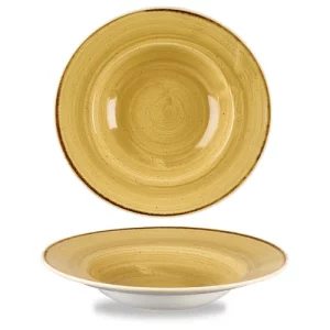 Churchill Stonecast Mustard Profile Wide Rim Bowl Medium 284ml/10oz