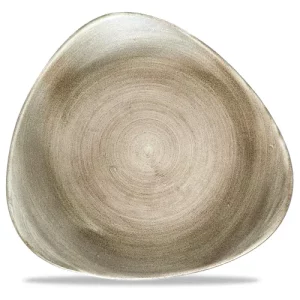 Churchill Stonecast Patina Antique Taupe Lotus Plate 26.5cm/10.38"