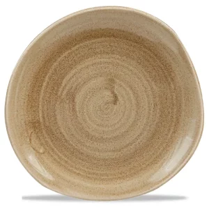 Churchill Stonecast Patina Antique Taupe Round Trace Plate 18.6cm/7.31"