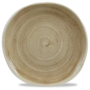 Churchill Stonecast Patina Antique Taupe Round Trace Plate 26.4cm/10.38"