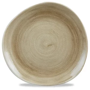 Churchill Stonecast Patina Antique Taupe Round Trace Plate 28.6cm/11.25"