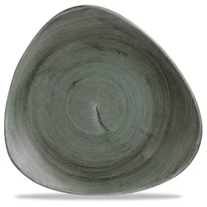 Churchill Stonecast Patina Burnished Green Lotus Plate 26.5cm/10.38"
