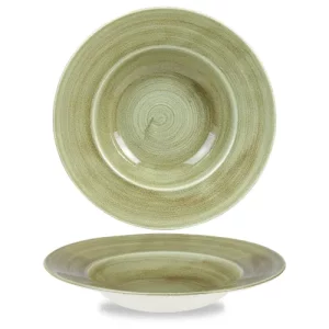 Churchill Stonecast Patina Burnished Green Profile Wide Rim Bowl Large 468ml/10oz