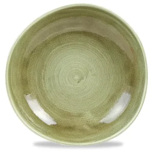 Churchill Stonecast Patina Burnished Green Round Trace Bowl 1.1L/38.71oz