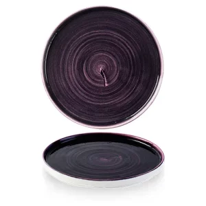 Churchill Stonecast Patina Deep Purple Walled Plate 21cm/8.25"