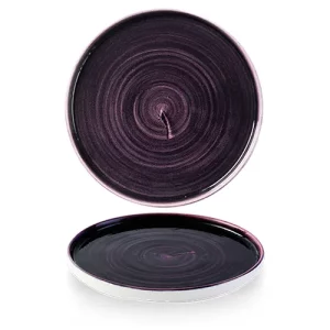 Churchill Stonecast Patina Deep Purple Walled Plate 26cm/10.25"