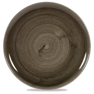 Churchill Stonecast Patina Iron Black Coupe Evolve Plate 32.4cm/12.75"