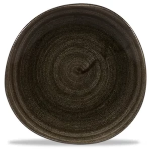 Churchill Stonecast Patina Iron Black Round Trace Plate 18.6cm/7.25"