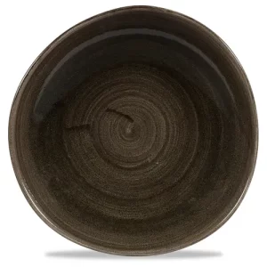 Churchill Stonecast Patina Iron Black Round Trace Plate 28.6cm/11.25"
